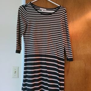 Tan/black sweater dress